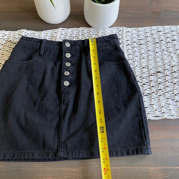 J. Galt black button fly skirt - Picture 3 of 6